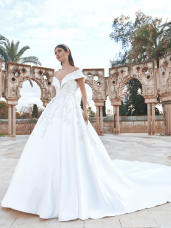 Pronovias Style #Baharia- Discontinued #0 default Off White/Silver thumbnail